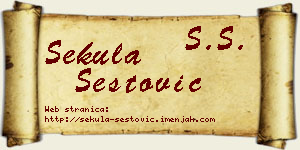Sekula Šestović vizit kartica